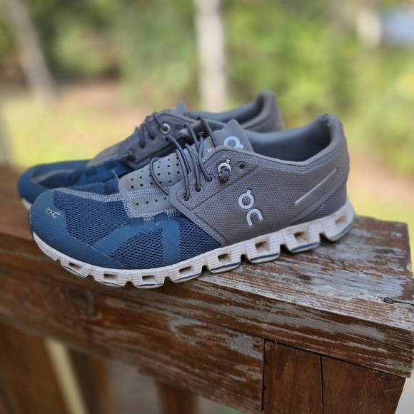 On Clouds Shoes - On Cloud Women's Athletic Shoes in Gray and Blue Size 6